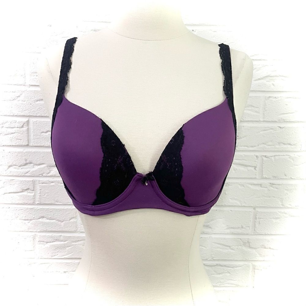 🚨4/$25 SOMA Full Coverage Lace Trim Purple Size 32D